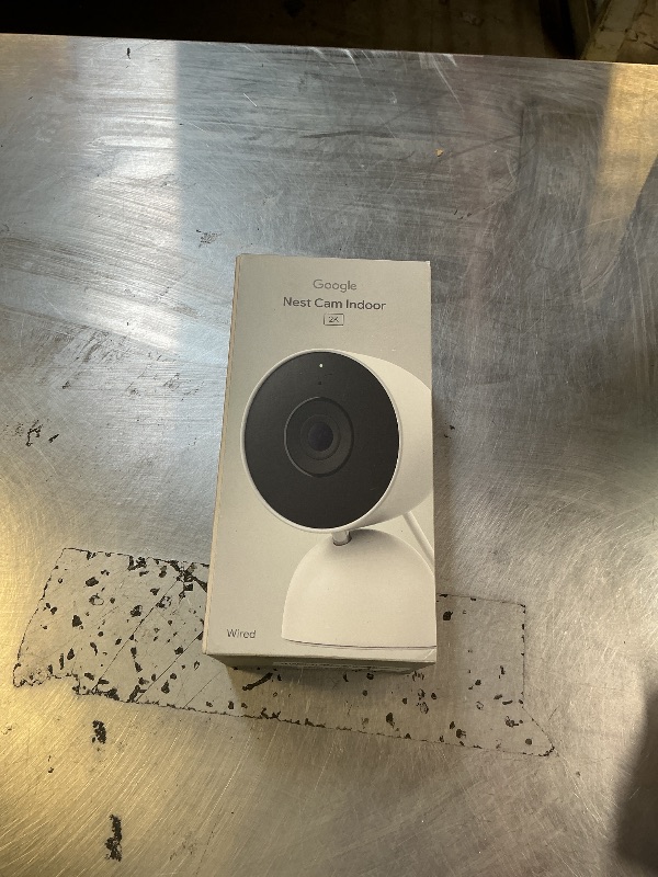 Photo 1 of Google Nest Cam Indoor (Wired, 3rd Gen) - Security Camera with 2K Video and Gemini, Night Vision, 2-Way Audio, Works with Google Home - 2025 Model - Snow