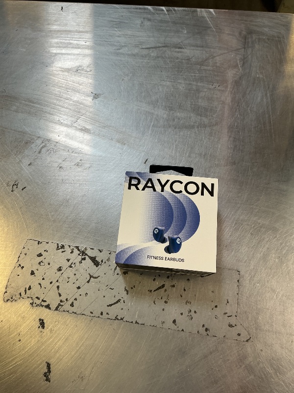 Photo 1 of Raycon Fitness Bluetooth Wireless Earbuds + Microphone with Active Noise Canceling, Sweat & Water-Resistant Earphones, Running Headphones, Ear Buds Wireless Bluetooth 56 Hours Playtime (Blue)