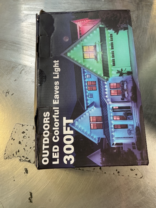 Photo 1 of CETELUMA 300FT Permanent Outdoor RGB Lights, IP67 Waterproof Smart Eave Lighting, with App/Remote Control Eaves Light, DIY LED Scenes Modes for House Roof Decor,Christmas,Party