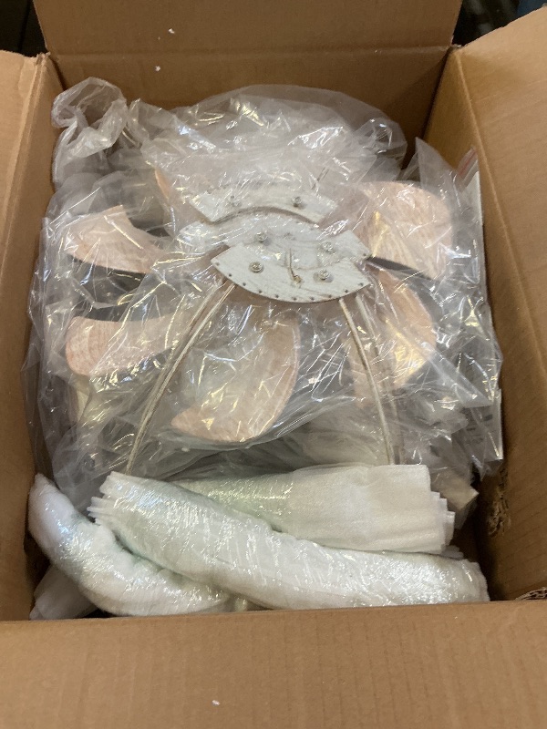 Photo 1 of XYLLIFY White Crystal Caged Fandelier Ceiling Fan with Light & Remote, Flush Mount Low Profile Chandelier Fan for Bedroom, Living Room, Dining Room and Nursery?6 Speeds