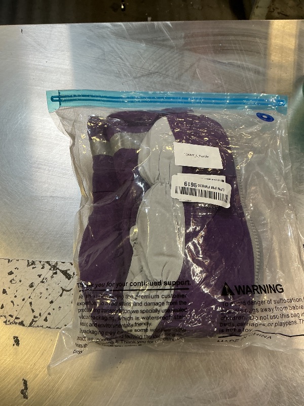 Photo 1 of FUAMEY Dog Coat for Large Dogs,Waterproof Dog Winter Jacket with Harness Built in Puppy Cold Weather Coats Reflective Pet Vest with Zipper Warm Fleece Dogs Snowsuit Windproof Purple L