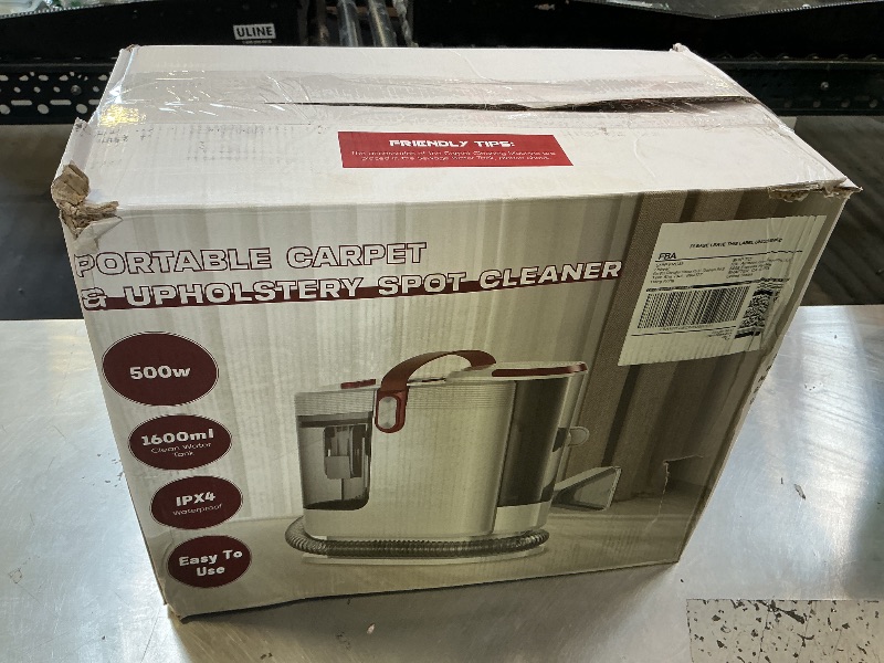 Photo 1 of WURESE Portable Upholstery and Carpet Cleaner Machine, 15Kpa Spot Cleaner Deep Cleans Pet Stains, Couch Cleaner with 3 Tools and Self-Cleaning System for Area Rugs, Furniture, Stair, Car, Red