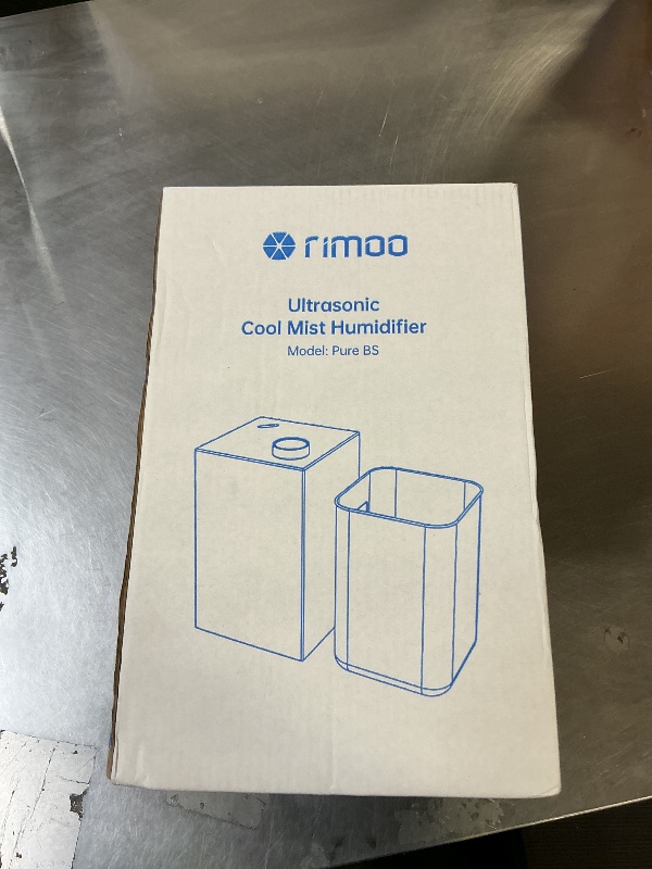 Photo 1 of RIMOO Stainless Steel Humidifier, Cool Mist Humidifiers with Only 3 Parts Easy to Clean, Top Fill Humidifier with 1-9H Timer, 30dB Whisper-Quiet, Filterless for Bedroom Large Baby Room Office