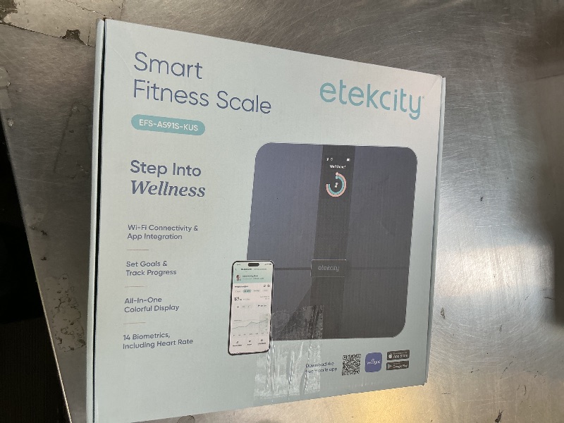 Photo 1 of Etekcity FSA&HSA Eligible Smart Scale for Body Weight Fat, Digital Weighing Machine for Accurate BMI Muscle Mass Composition, Apple Health Compatible Fitness Equipment,TFT,?Tempered Glass,Black