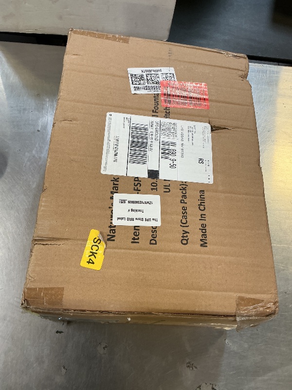 Photo 1 of 10.5" H Coral Reef Shell Fountain Indoor Fountain with LED Lights and Adjustable Motor Pump (Power Cord Attached) (Resin)