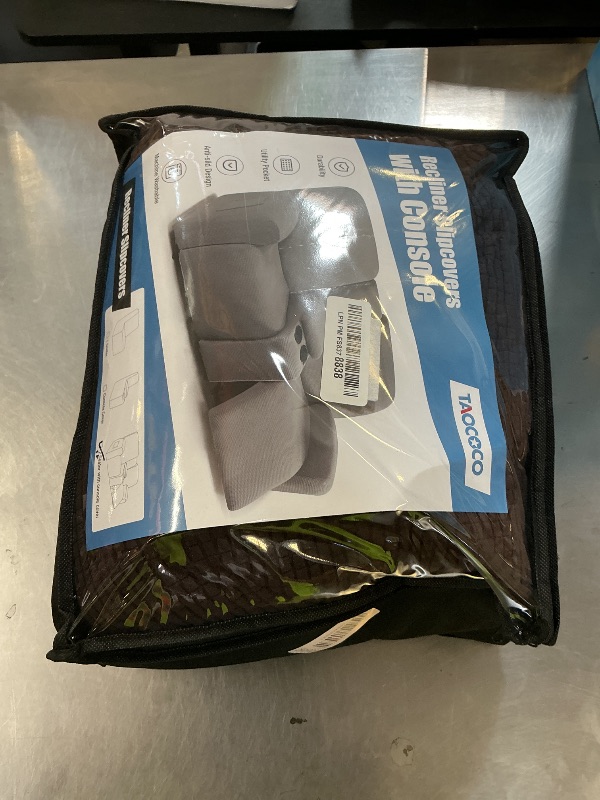 Photo 1 of TAOCOCO Loveseat Recliner Cover with Middle Console, Stretch Loveseat Cover for 2 Seat Recliner Couch, Jacquard Reclining Sofa Covers Loveseat Slipcover Furniture Protector, Chocolate