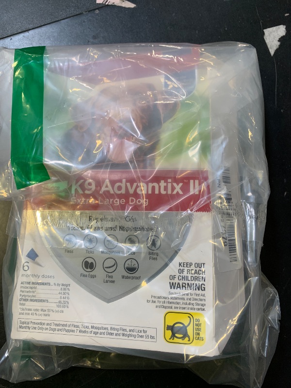 Photo 1 of K9 Advantix II XL Dog Vet-Recommended Flea, Tick & Mosquito Treatment & Prevention | Dogs Over 55 lbs. | 6-Mo Supply