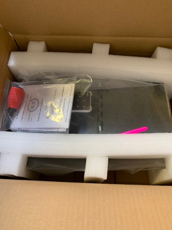 Photo 1 of KEREN Underseat Center Console Gun Safe - Console Gun Vault Compatible with Dodge Ram 1500/2500/3500 2020-2026, High Security Armrest Lock Box with Electronic Keypad Lock