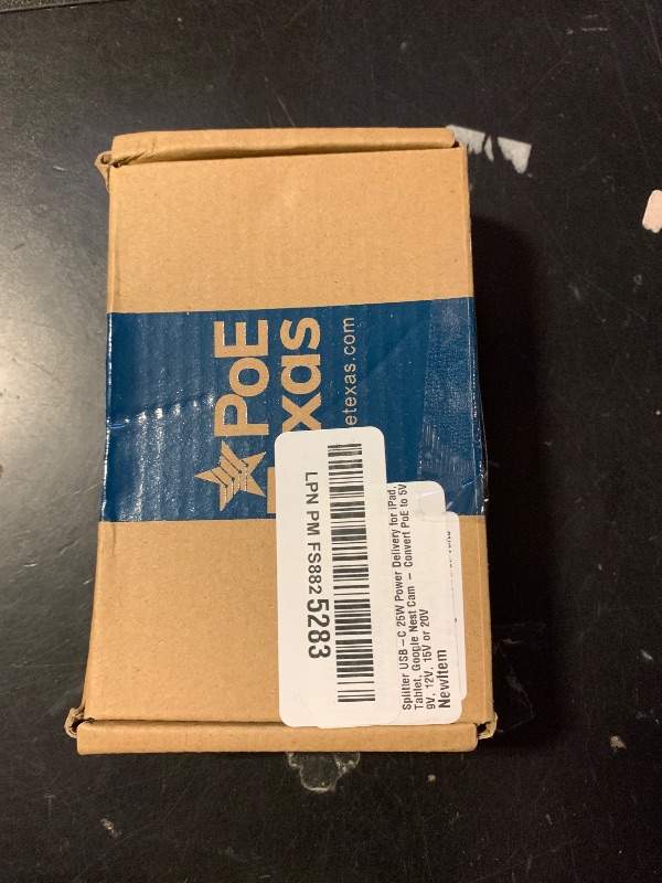 Photo 1 of PoE Texas PoE+ to USB-C Splitter - PoE+ Splitter USB-C 25W Power Delivery for iPad, Tablet, Google Nest Cam - Convert PoE to 5V, 9V, 12V, 15V or 20V