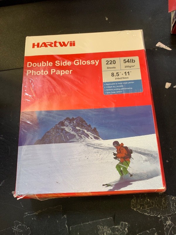 View 2 of HARtwii 220 Sheets Double Side High Glossy Photo Paper 8.5x11 Inches 54lbs for Inkjet Printers and Dye Ink 200Gsm Suitable for Inkjet Printing Printer