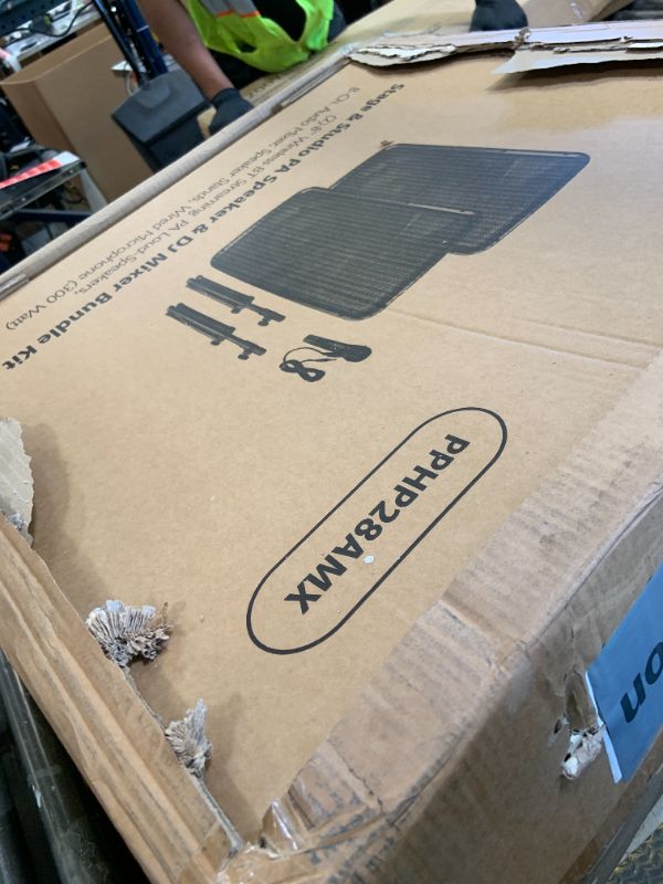 Photo 1 of Pyle PA Speaker DJ Mixer Bundle - 300 W Portable Wireless Bluetooth Sound System w/ USB SD XLR 1/4" RCA Inputs - Dual Speaker, Mixer, Microphone, Stand, Cable - Home/Outdoor Party - PPHP28AMX,BlackLPNPMCT0182647