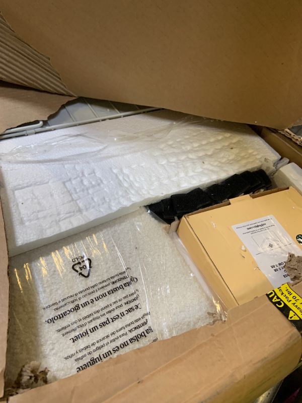 Photo 1 of Rolanstar Full Bed Frame with Drawers, Storage Headboard with Charging Station and LED Lights, Upholstered Bed with Heavy Duty Wood Slats, No Box Spring Needed, Noise Free, Easy Assembly, Beige