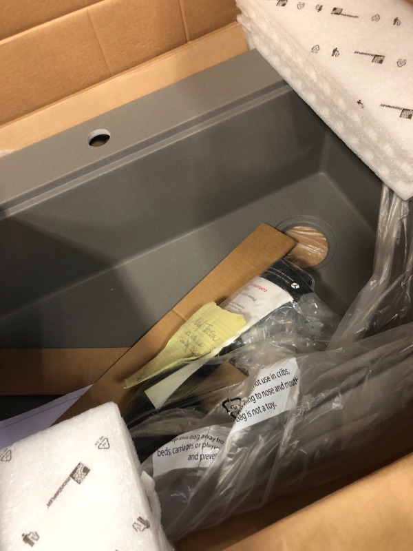 Photo 1 of KRAUS Kore Undermount Workstation 16 Gauge Single Bowl Kitchen Sink with Accessories, KWU110-32