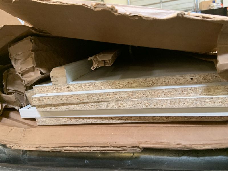 Photo 1 of Systembuild Evolution Luxe 6-Shelf Closet Tower with 3 Adjustable Clothing Rods, Ivory Oak