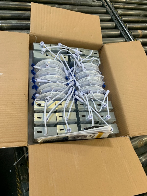 Photo 1 of Ensenior 20 Pack 4 Inch LED Recessed Light, Dimmable, 2700K-5000K 5CCT, 750LM High Brightness, 9W 120V, Damp Rated, ERL-9X-ETL, Ultra-Thin Canless Wafer Light - ETL & FCC & IC