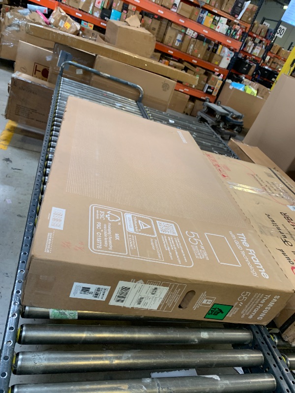 Photo 1 of Samsung 55-Inch Class The Frame LS03F 4K QLED Smart TV (2025 Model) Slim Fit Wall Mount, Modern Frame Design, NQ4 AI Gen2 Processor, Art Mode, Artful Picture Quality, Samsung Vision AI, Alexa Built-in PARTS ONLY