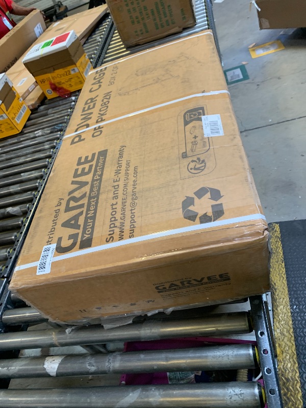 Photo 1 of Power Cage, 2000 LB Squat Rack with Dual Pulley Cable Crossover, Multi-Function Home Gym Power Rack with Attachments, Full Body Strength Training Equipment for Home BOX 2/2