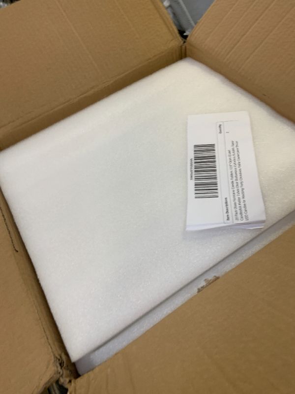 Photo 1 of 20 Pack Glass Hurricane Candle Holders 12.6" Open Ended Candlestick Holder Tubes Clear Bottomless Cylinders Suitable Taper LED Candles for Wedding Party Christmas Table Centerpiece Decor