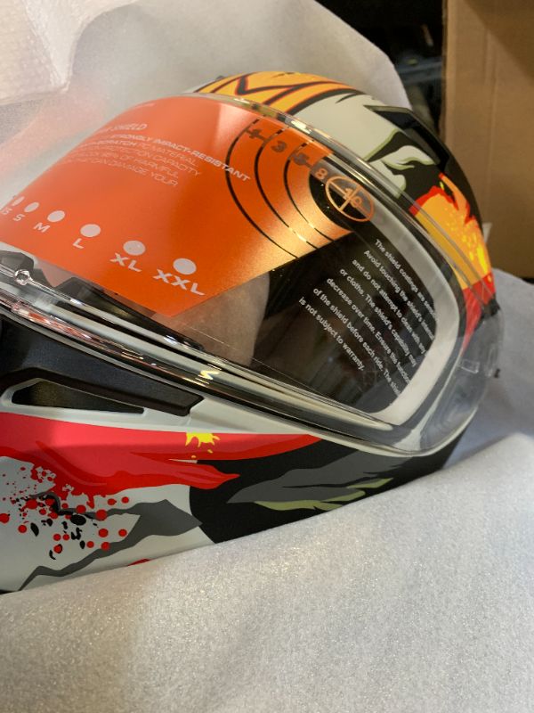 Photo 1 of Motorcycle Helmet Flip Up Capacete Racing Casco orange amber Sunscreen Racing Casco For DUKADI For Honda