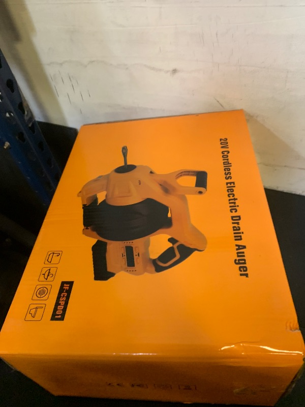 Photo 1 of Cordless Drain Auger Compatible with Dewalt 20V Battery, Auto-Feed Plumbing Drain Snake with 23.62FT Replaceable Cable, Drain Clog Cleaner Tool for Sink, Toilet, Bathtub, Sewer (Battery Not Included)