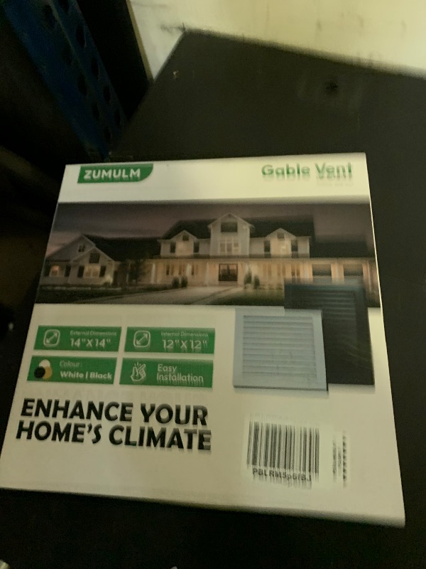 Photo 1 of (White 1 Pack 12" x 12"Inch) Gable Vents, Aluminum Walls, Lofts, Garages etc with Screened Metal Shed Vents, Outdoor House Loft Ceiling Reinforced Square Vents Shutters Exterior Grille (Gloss)
