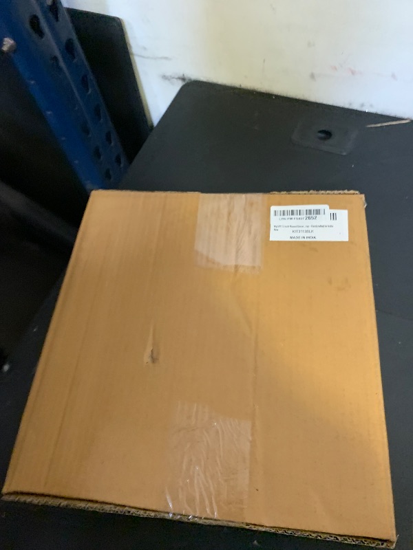 Photo 1 of MyGift 12 Inch Round Decorative Platter, Silver Tone Plated Hammered Aluminum with Matte Black Accent Serving Plate, Centerpiece Base or Vanity Tray - Handcrafted in India