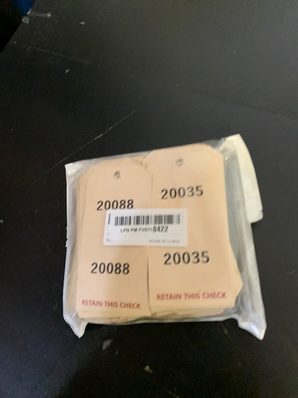 Photo 1 of 100 Pack Duplicate Auto Park Tags 2 3/8 x 4 3/4 inch with Wire Coat Check Tags for Car Permits Repair Coat Check Tickets Duplicate Consecutively Numbered 230g/? Paper Luggage (100)