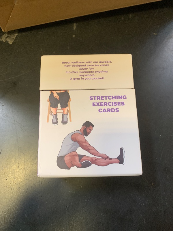 Photo 1 of 100 Stretching Exercise Flash Cards – Physical Therapy Stretches for Common Conditions (Plantar Fasciitis, Achilles Tendonitis, Sciatica, Back & Hip Pain) – Yoga, Pilates & Everyday Mobility