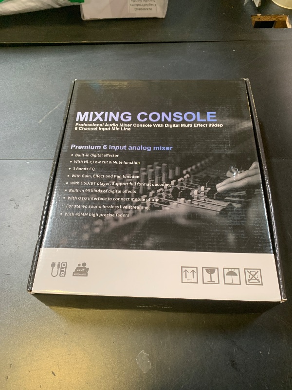 Photo 1 of Zenolix RM06 6Channel Audio Mixer Sound Board, Bluetooth Mixer USB Audio Interface, DJ Mixer with 2 XLR Combo Inputs, 24 Bit 192kHz Recording, Mixing Console for Podcast Live Streaming Home Studio