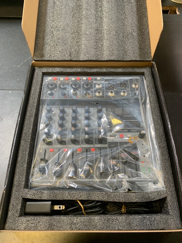 Photo 1 of Zenolix RM06 6Channel Audio Mixer Sound Board, Bluetooth Mixer USB Audio Interface, DJ Mixer with 2 XLR Combo Inputs, 24 Bit 192kHz Recording, Mixing Console for Podcast Live Streaming Home Studio