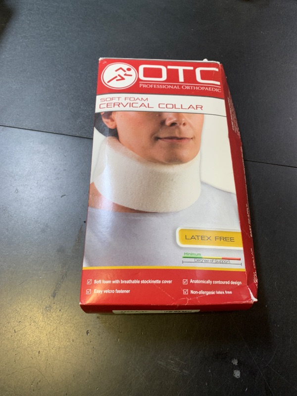 Photo 1 of OTC Cervical Collar, Soft Contour Foam, Neck Support Brace, White Average 3" Depth, X-Large