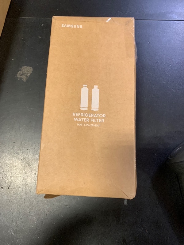 Photo 1 of Samsung HAF-CIN-2P/EXP Genuine Refrigerator Water Filter, Reduces 99% of Harmful Contaminants for Clean, Clear Drinking Water, 6-Month Life, Easy Install, Pack of 2