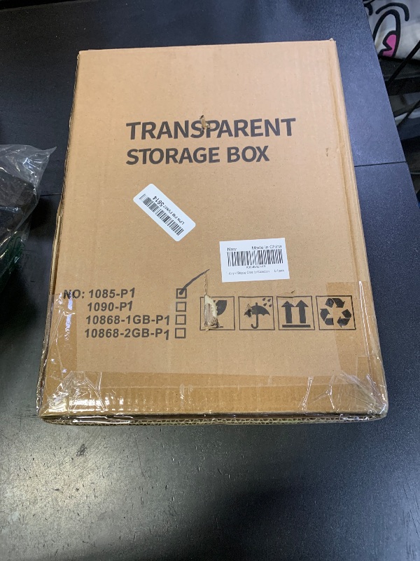 Photo 1 of Display Case for Collectibles 4 Layer Updated Adjustable Acrylic Display Case with Magnetic Door Clear Stackable Display Box Hobby Display Cases for Figures, 1 Pack