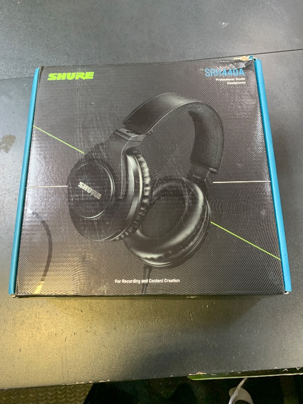 Photo 1 of Shure SRH440 Professional Studio Headphones, Enhanced Frequency Response and Extended Range for Home and Studio Recording, with Detachable Coiled Cable, Carrying Bag and 1/4" Adapter (SRH440)