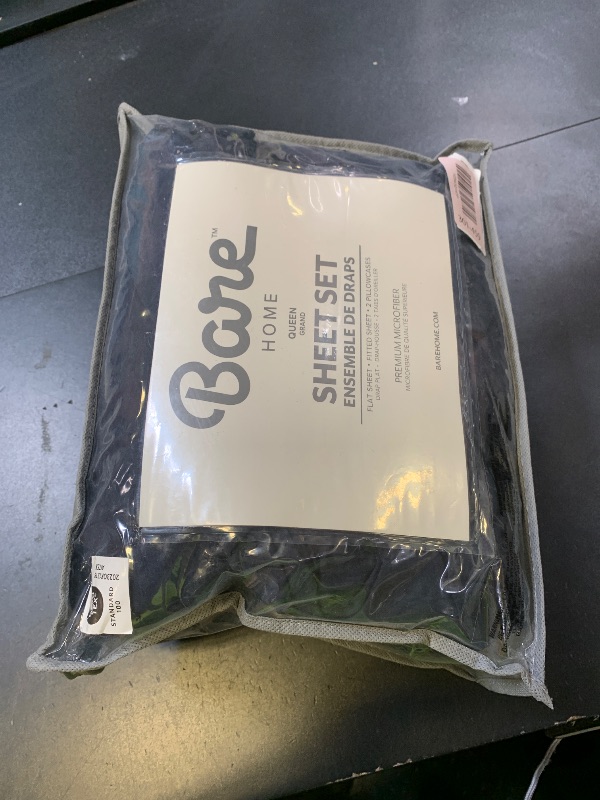 Photo 1 of Bare Home Queen Sheet Set - 1800 Ultra-Soft Microfiber Queen Bed Sheets - Double Brushed - Deep Pockets - Easy Fit - 4 Piece Set - Bedding Sheets & Pillowcases (Queen, Midnight Blue)