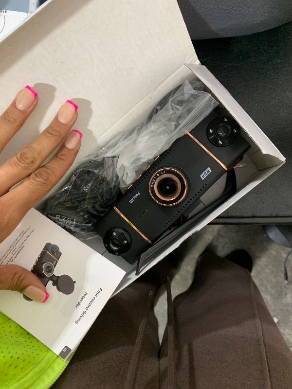 Photo 1 of 4 Channel 360° Dash Cam Front Rear Inside & Left Right,4K+1080P*3 FHD Car Camera,5GHz WiFi & App Control,8 IR Lamps Night Vision,24H Parking Mode,G-Sensor,Loop Recording,Includes 64GB SD Card?Black?