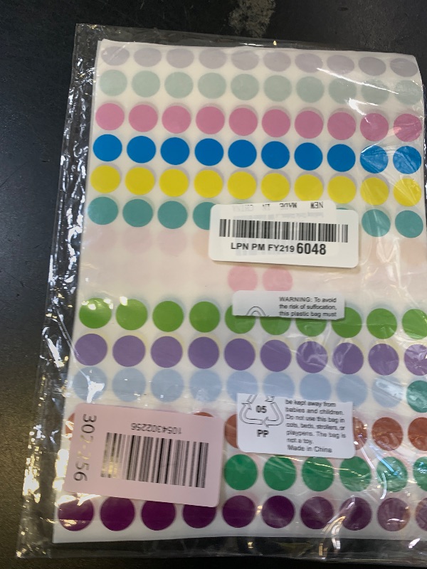 Photo 1 of 0.5 Inch 14 Colors Color Coding Labels Circle Dot Stickers,Can be Used in Offices, Student Classrooms and Other Scenes.