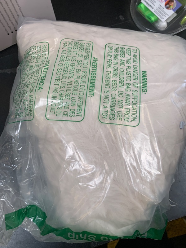 Photo 1 of Roscloud Kid Rabbit Plush White Full 3 PC Bread Grid Sheet Set with Extra Soft Plush Velvet Flannel Fluffy Fuzzy (Fitted Sheet x 1, Pillowcase x 2)