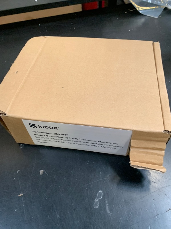 Photo 1 of Kidde And Carbon Monoxide Detector, Hardwired with AA Battery Backup, LED Status Lights, Interconnected, 85 dB Alarm, 5 inches