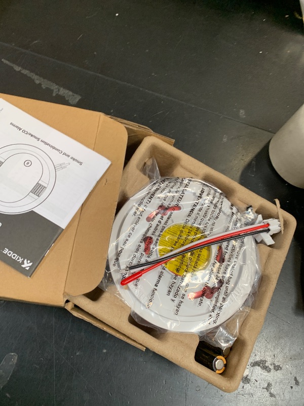 Photo 1 of Kidde And Carbon Monoxide Detector, Hardwired with AA Battery Backup, LED Status Lights, Interconnected, 85 dB Alarm, 5 inches