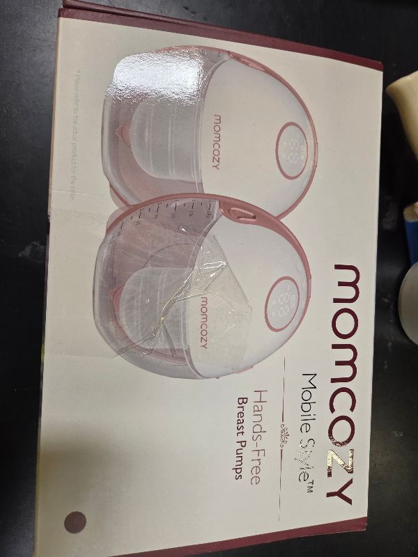 Photo 1 of Momcozy Breast Pump Hands Free Mobile Style | M6, Wearable Breastfeeding Pump Ideal Rhythm for More Milk, DoubleFit Flange More Fit & Discreet with 3 Modes & 9 Levels, 24mm - 2 Pack Cozy Red