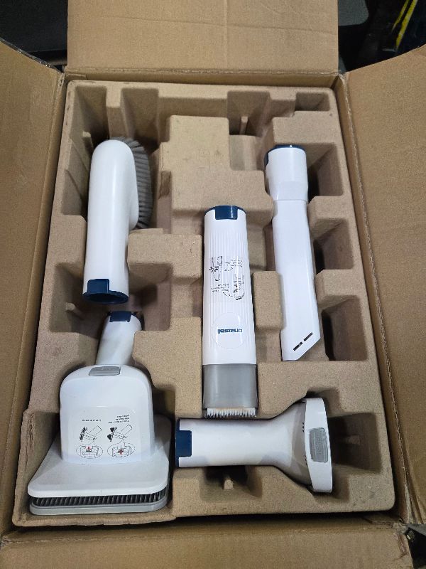 Photo 1 of oneisall Dog Grooming Vacuum, Pet Grooming Vacuum with Clipper Nail Grinder, 1.5L Dust Cup Dog deshedding Brush with 7 Tools for Shedding Pet Hair, Home Cleaning(Blue)