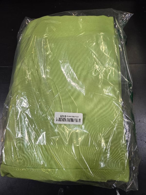 Photo 1 of **1-PACK** Fitted Tablecloth for 8 Foot Rectangle 96 x 30 Inch Apple Green Table Cover Water Resistant Polyester Cloth for Folding, Parties,Display, Trade Show (Apple Green)