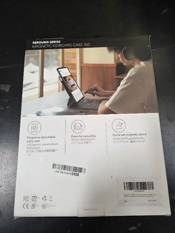 Photo 1 of ESR iPad Pro 12.9 Case with Keyboard, Easy-Set Magnetic Stand, Portrait/Raised Modes for iPad Pro 12.9 (6th/5th/5th/3rd), Removable Protective Case, Rebound 360 Series, Black