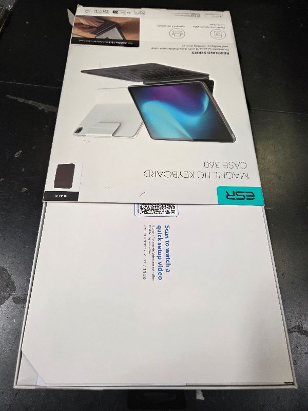 Photo 1 of ESR iPad Pro 12.9 Case with Keyboard, Easy-Set Magnetic Stand, Portrait/Raised Modes for iPad Pro 12.9 (6th/5th/5th/3rd), Removable Protective Case, Rebound 360 Series, Black