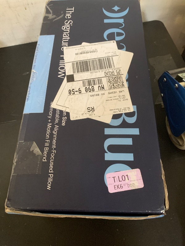 Photo 1 of DreamyBlue Signature Pillow w/Adjustable Loft • Shredded Memory Foam Fill • Neutral Alignment for Side, Back, and Stomach Sleepers • Washable Bamboo Rayon Cover • CertiPUR-US Certified Foam (Queen)