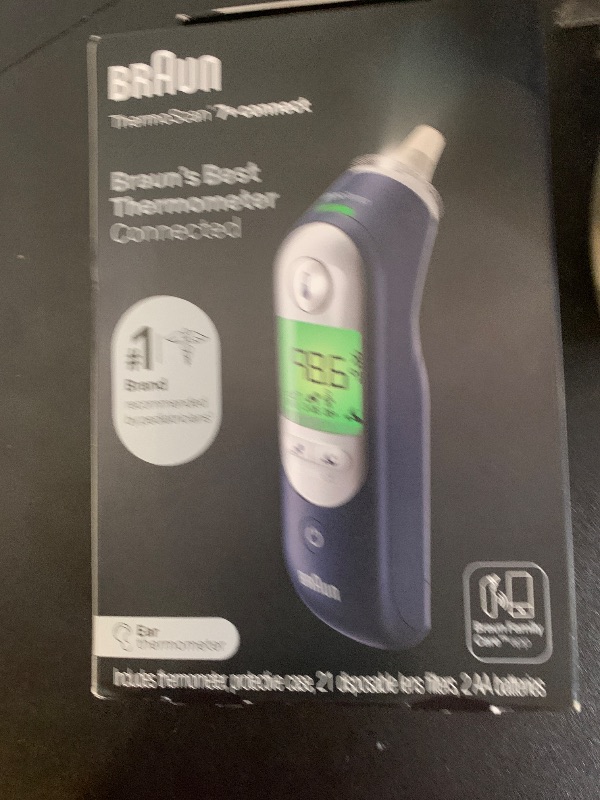 Photo 1 of Braun ThermoScan 7+ Connect Digital Ear Thermometer - Family Care App Compatible, Age Precision Technology, Color-Coded Display, No. 1 Brand Recommended by Pediatricians