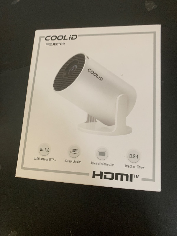 Photo 1 of [Built-in Apps & 2026 Upgraded] Mini Projector Support 4K 1080P Auto Keystone 180° Rotatable with WiFi 6 and Bluetooth 5.4, Projector Portable Compatibile with HDMI/TV Stick/Memory Stick/Laptop-Black