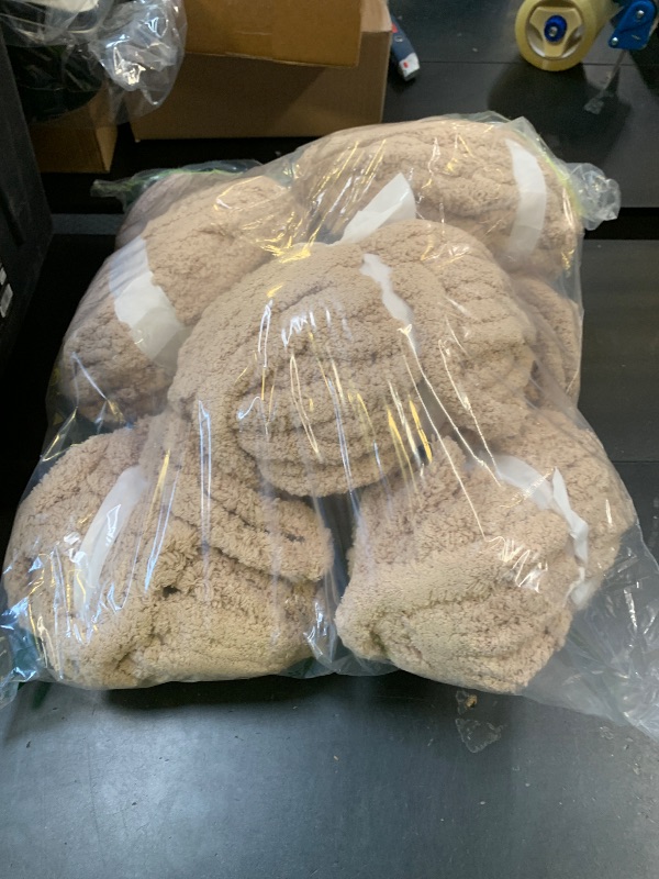 Photo 1 of Cozyful Chunky Yarn for Hand Knitting - #10 Chunky Chenille Yarn, Jumbo Big Thick Chunky Yarns for Crocheting, Super Bulky Chunky Knit Blanket Yarns, 8 Skein (25 yds 8 oz Each Skein), Khaki