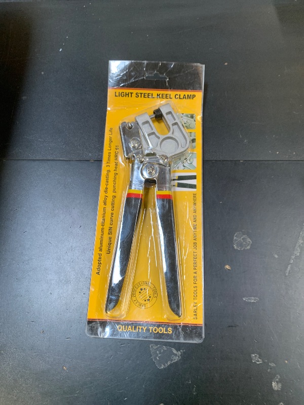 Photo 1 of 10 Inch High-Carbon Steel Metal Steel Stud Crimper, TPR Handle Stud Crimper Plaster Board Drywall Tool,Punch Lock Framing Fastening Crimping Hand Tool